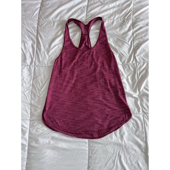 lululemon athletica Tops - Lululemon Size 6 Everyday Racerback Tank Top Red Workout Gym Light Weight EUC